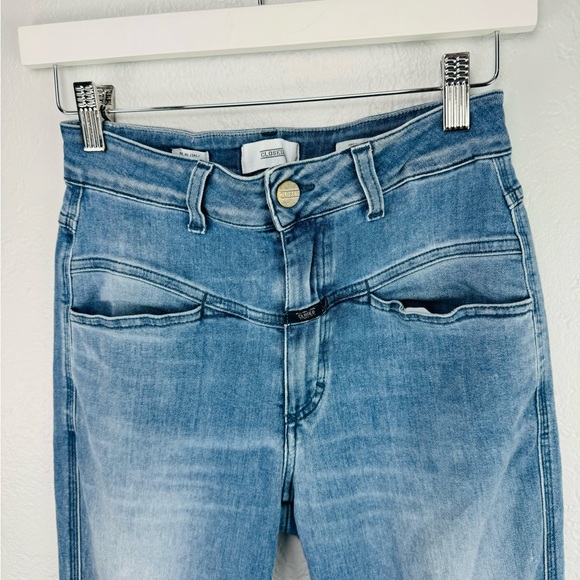CLOSED Pedal Pusher High Waist Slim Blue Jeans - Picture 3 of 10